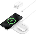 Belkin BoostCharge Pro Qi2 2-in1 Magnetic Wireless Charging Pad (White)