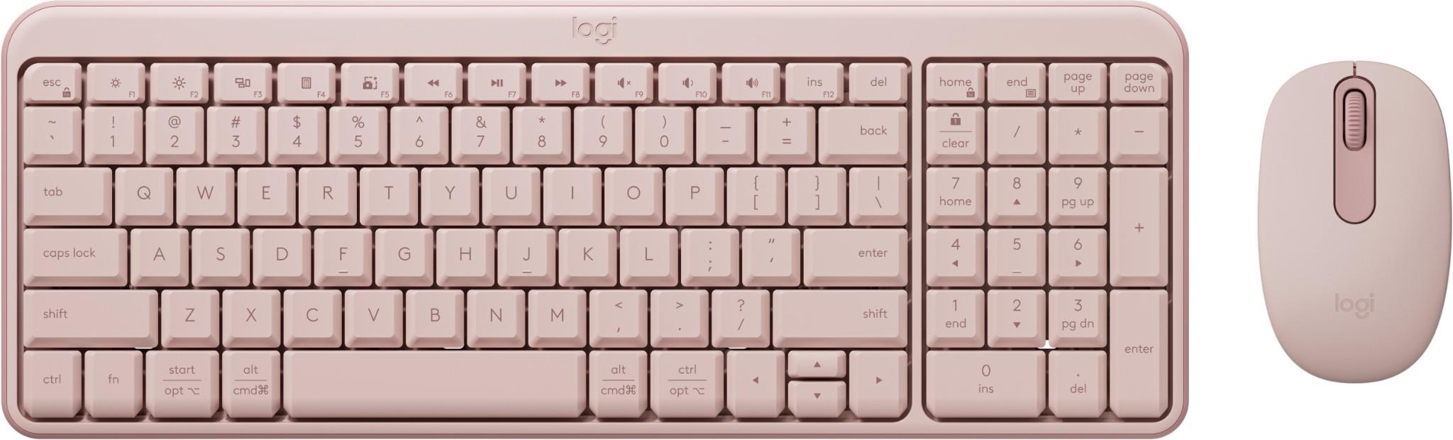 Logitech MK250 Bluetooth Keyboard and Mouse Combo (Rose)