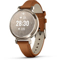 Garmin Lily® 2 Classic. Cream Gold with Tan Leather Band