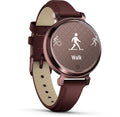 Garmin Lily® 2 Classic. Dark Bronze with Mulberry Leather Band