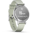 Garmin Lily® 2 Classic. Silver with Sage Grey Fabric Band