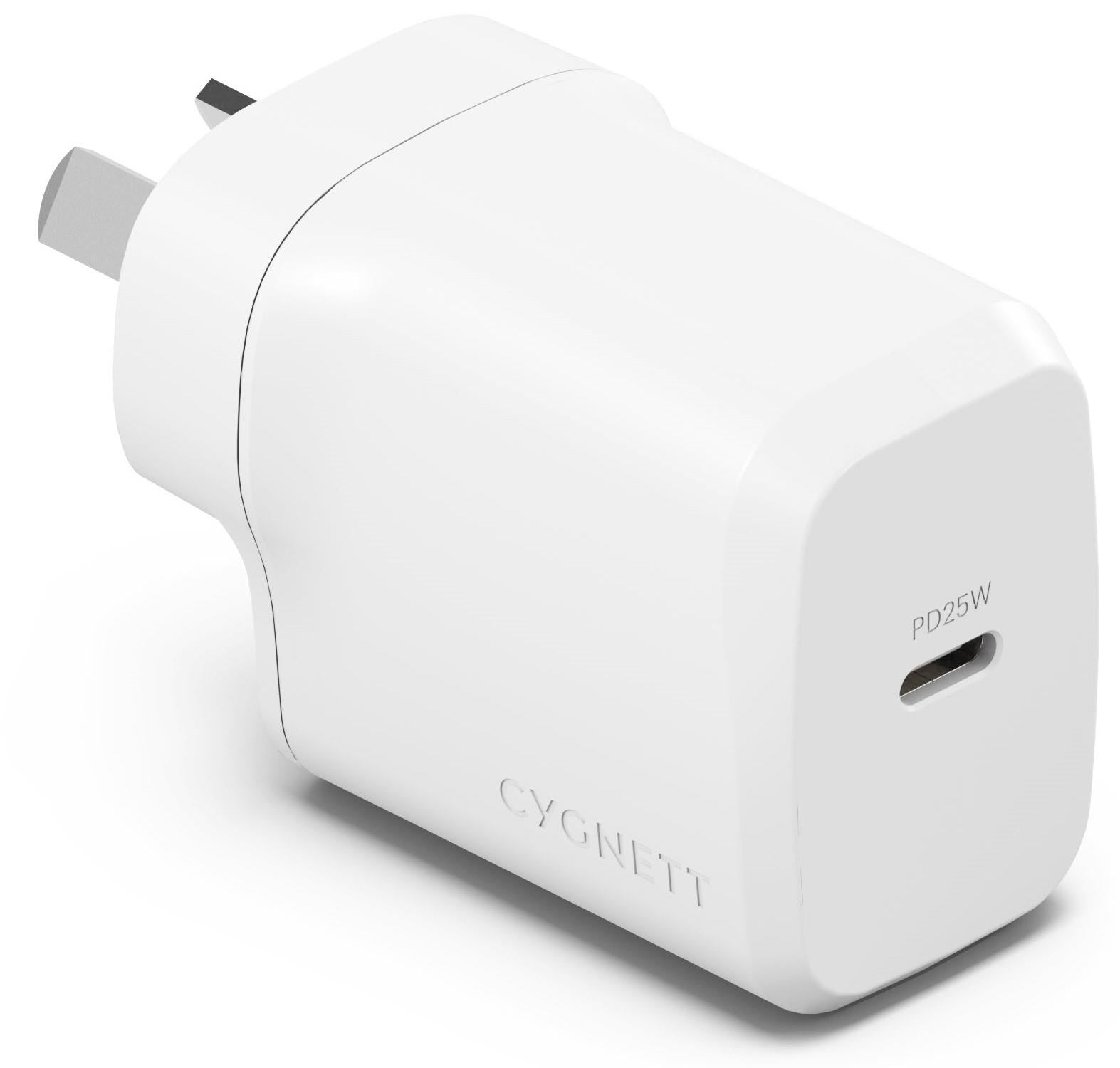 Cygnett Powerplus 25W USB-C Wall Charger (White)