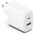 Cygnett Powerplus 32W PD Dual Port Wall Charger (White)