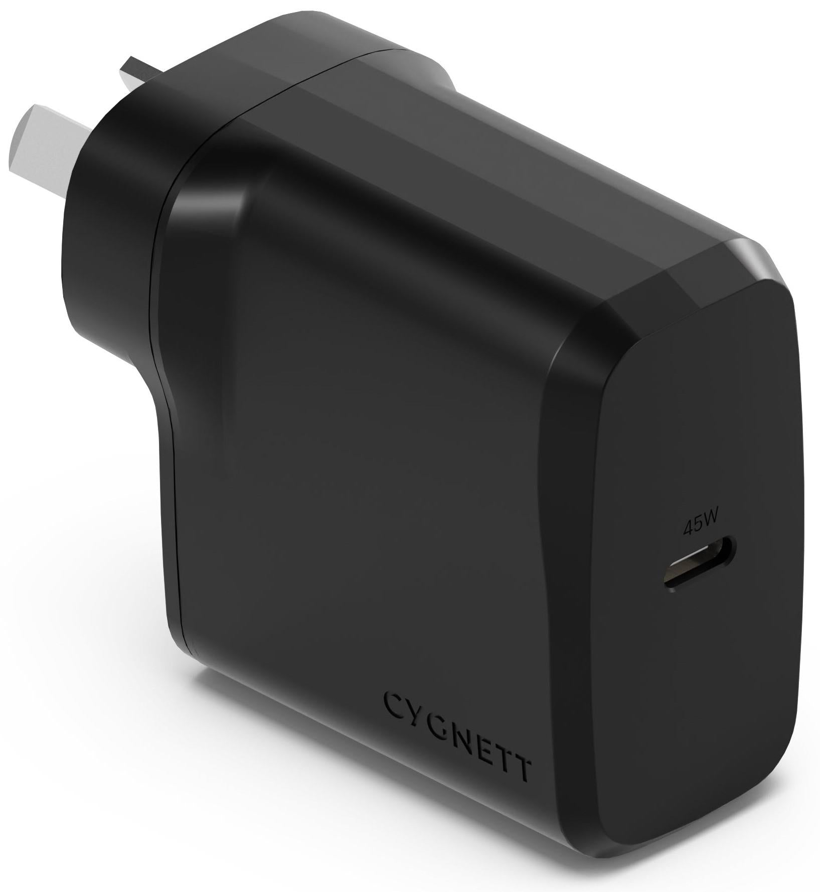 Cygnett Powerplus 45W GaN USB-C Wall Charger (Black)