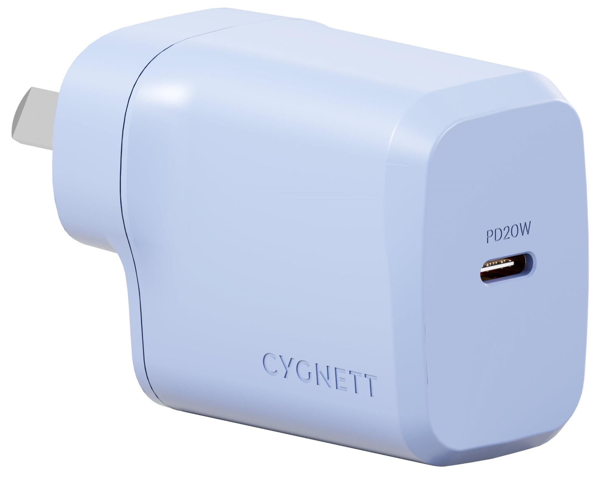 Cygnett Charge and Connect 20W USB-C PD Wall Charger (Blue)