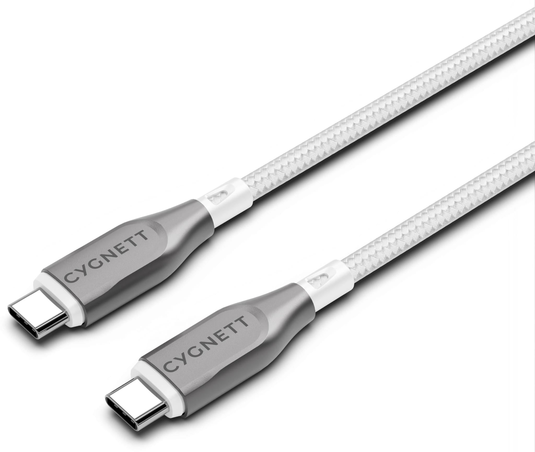 Cygnett Armoured USB-C to USB-C Cable 2M (White)