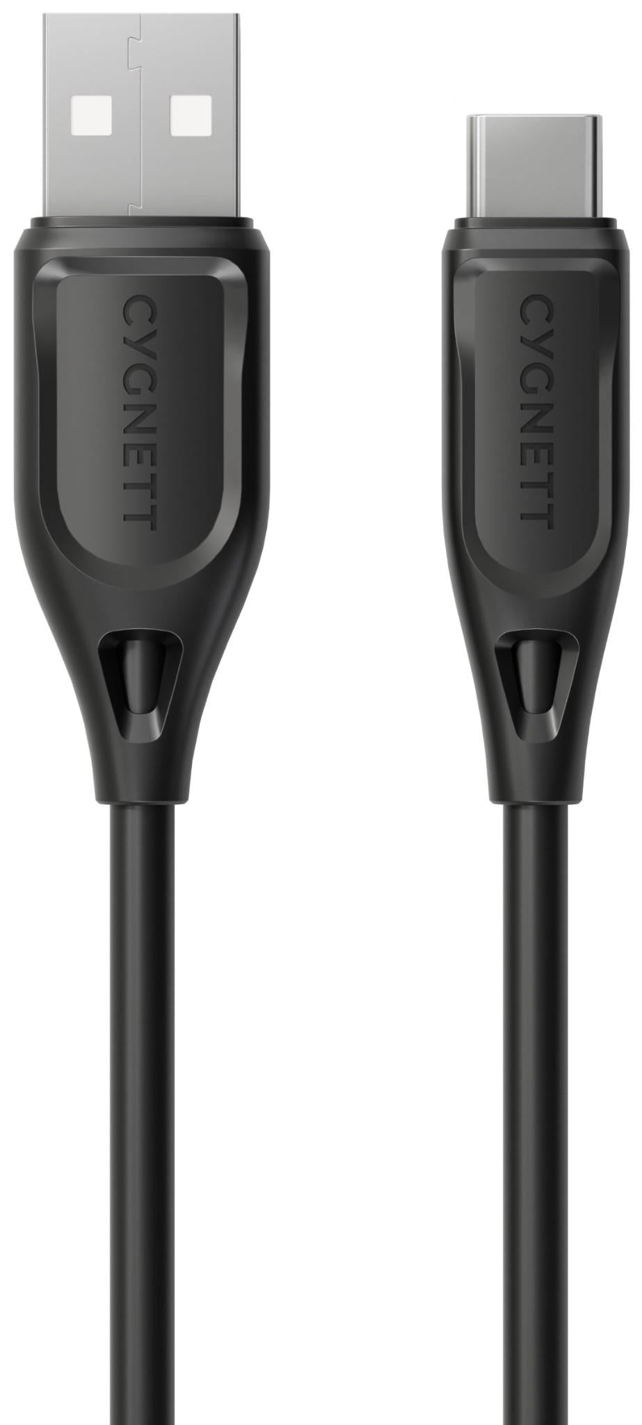 Cygnett Charge & Connect USB-C to USB-A 2.0 Cable V2 1.2m (Black)