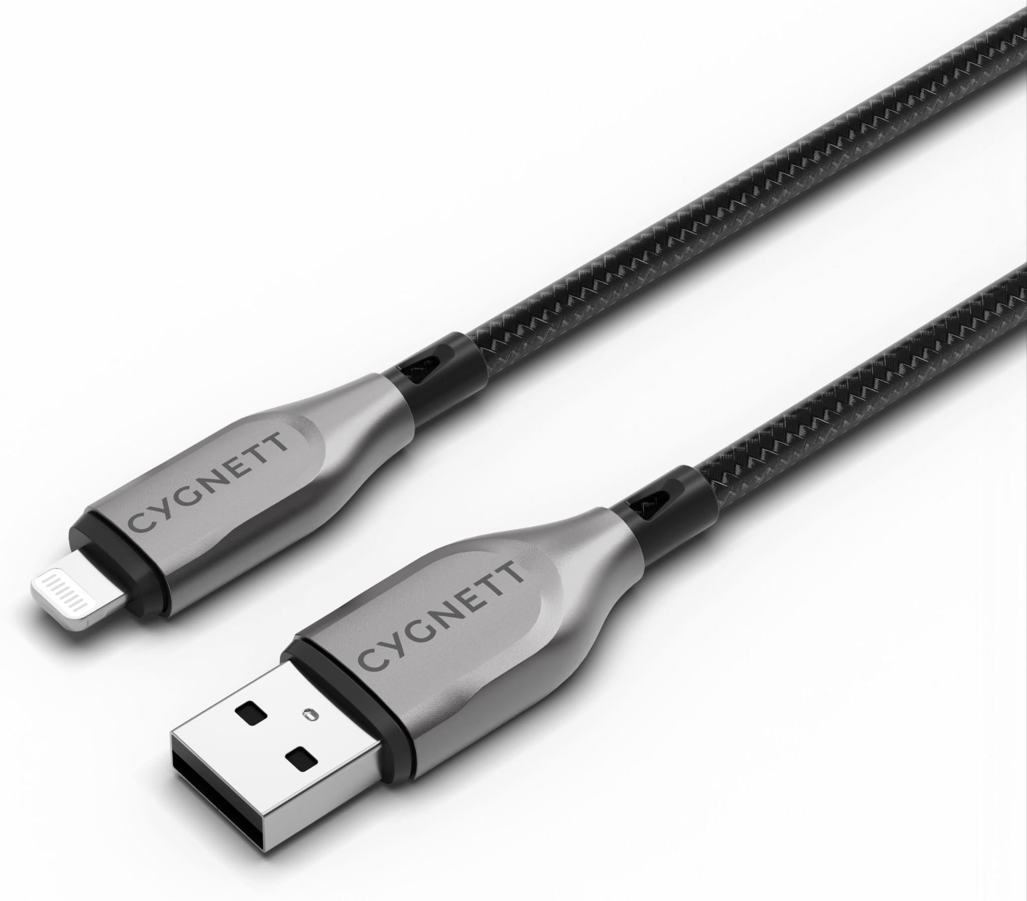 Cygnett Armoured Lightning to USB-A Cable 1M (Black)