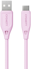 Cygnett Charge & Connect USB-C to USB-A 2.0 Cable V2 1.2m (Pink)