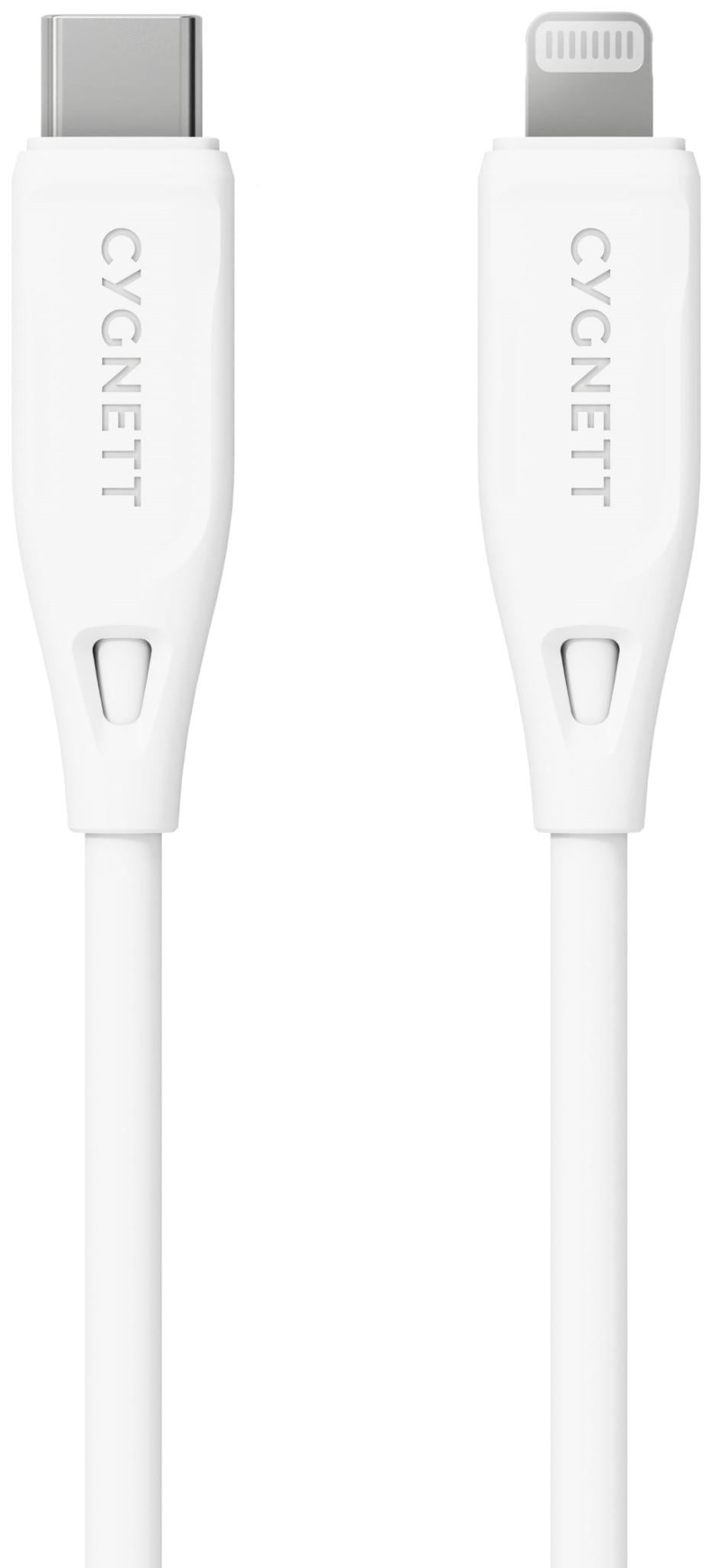 Cygnett Charge & Connect Lightning to USB-C Cable V2 2.2m (White)