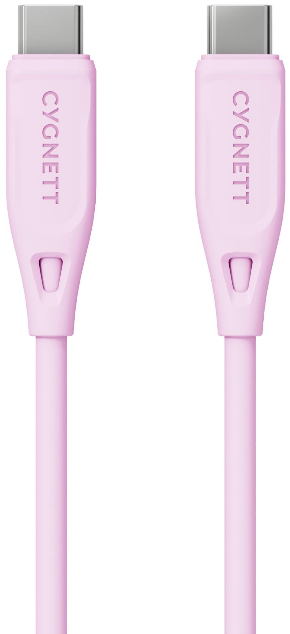 Cygnett Charge & Connect USB-C to USB-C 2.0 Cable V2 1.2m (Pink)