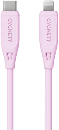 Cygnett Charge & Connect Lightning to USB-C Cable V2 1.2m (Pink)