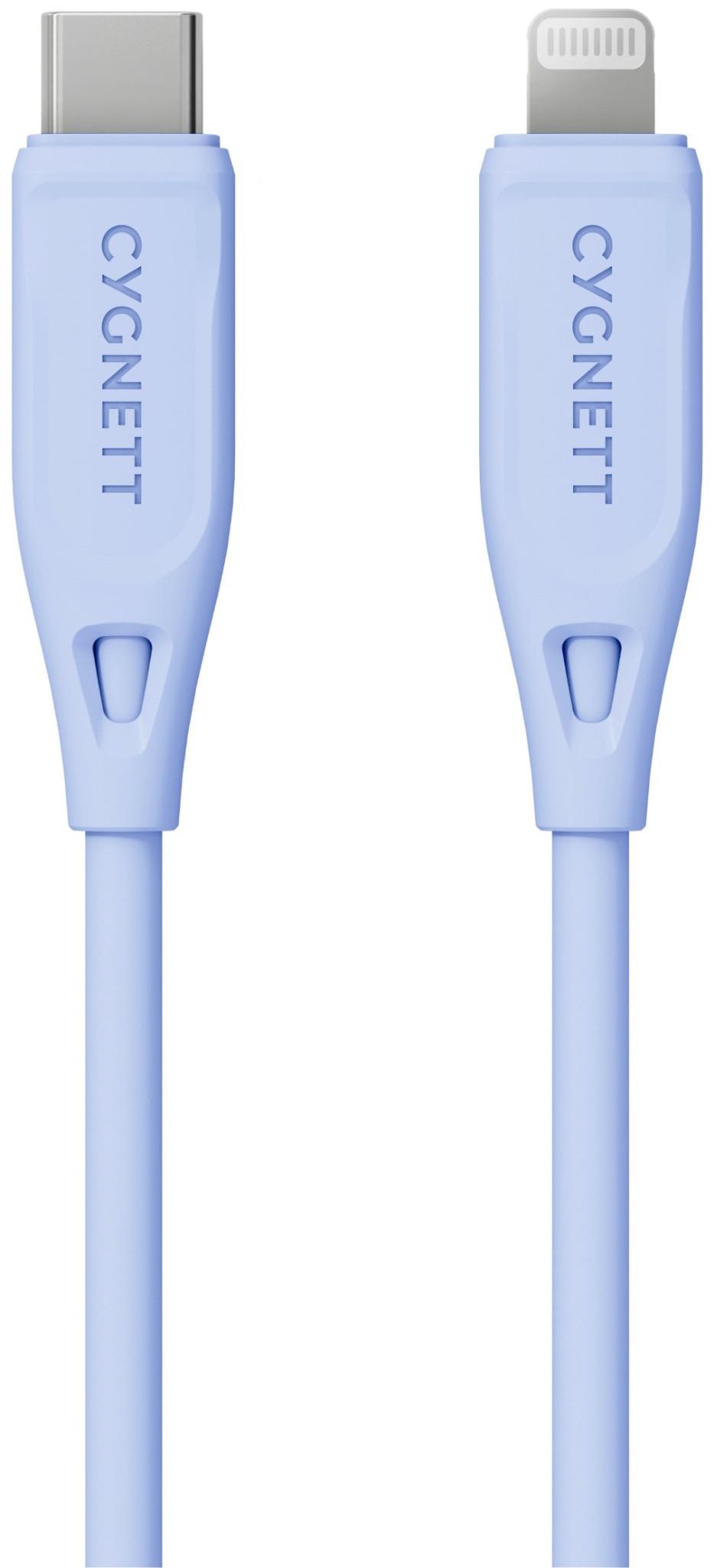 Cygnett Charge & Connect Lightning to USB-C Cable V2 1.2m (Blue)