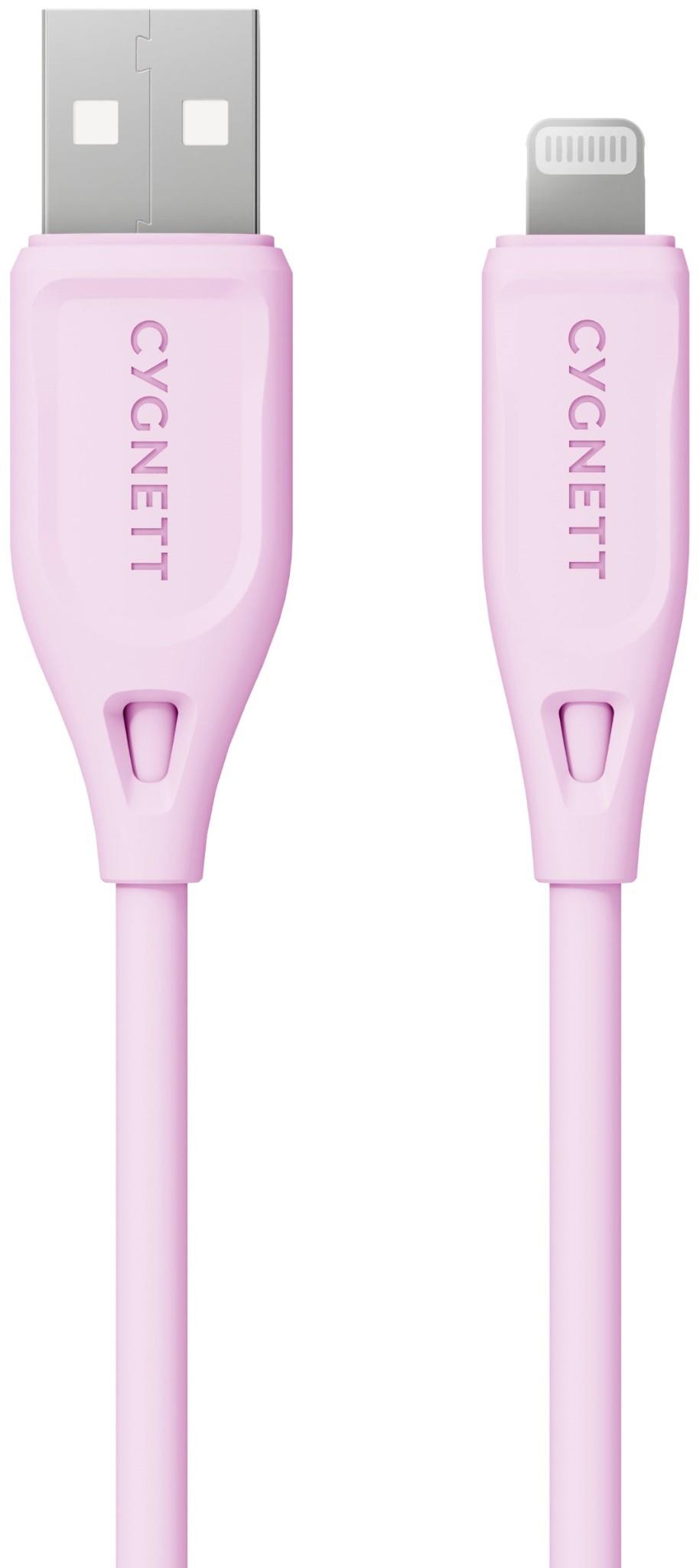 Cygnett Charge & Connect Lightning to USB-A Cable V2 1.2m (Pink)