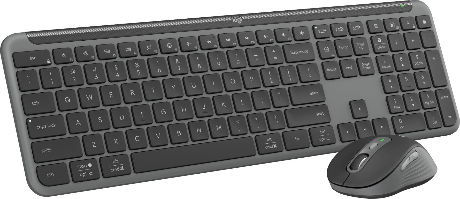 Logitech MK950 Slim Wireless Keyboard & Mouse Combo (Graphite)