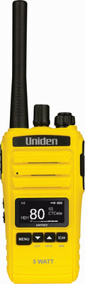 Uniden UH755Y 5 Watt UHF Splashproof CB Handheld Radio (Yellow)