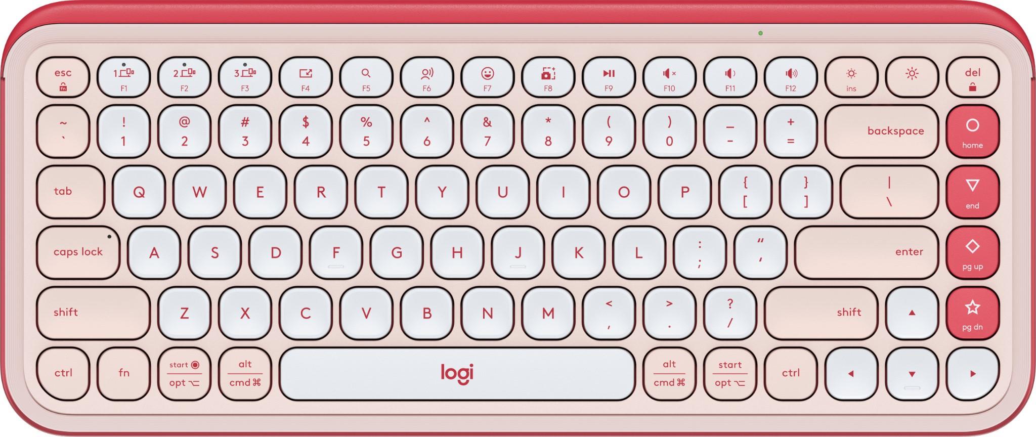 Logitech POP Icon Keys Wireless Keyboard (Rose)