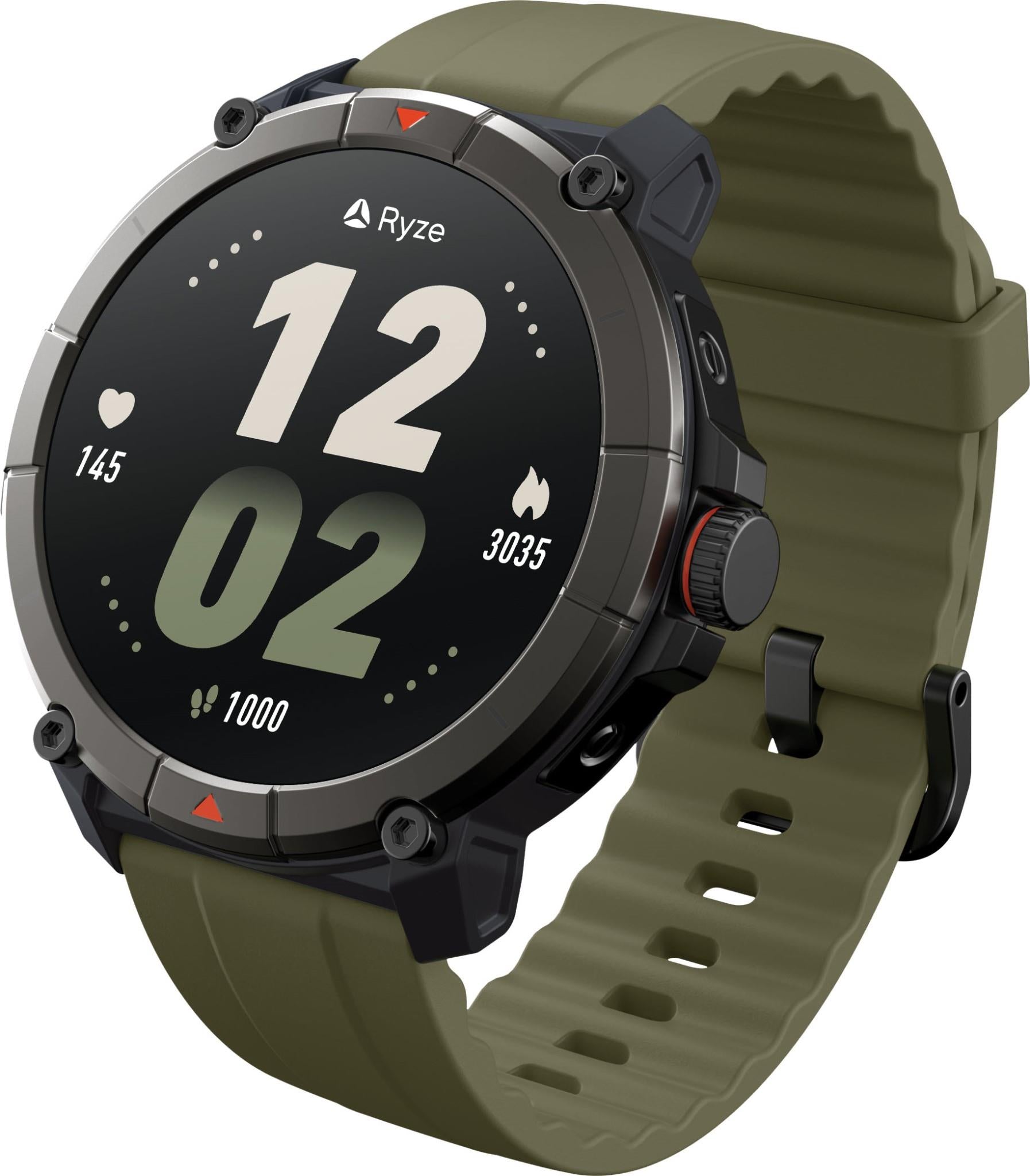 Ryze Trek Smart Watch GPS (Olive/Black)
