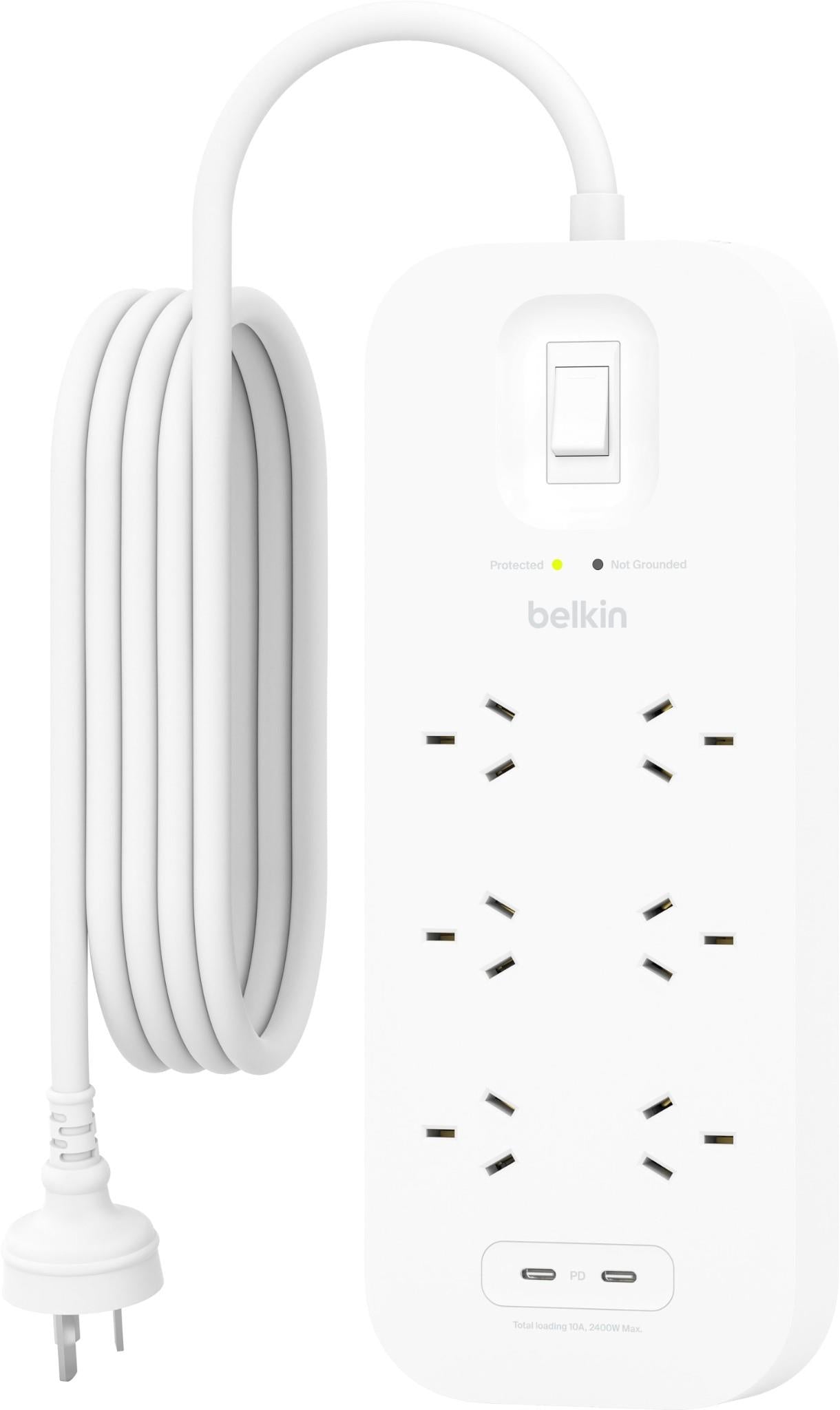 Belkin Connect 6-Outlet Surge Protector with Dual USB-C 30W