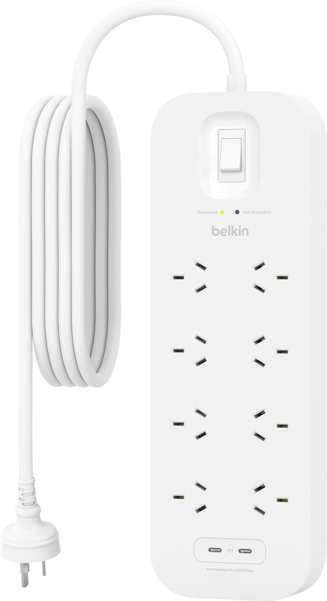 Belkin Connect 8-Outlet Surge Protector with Dual USB-C 30W