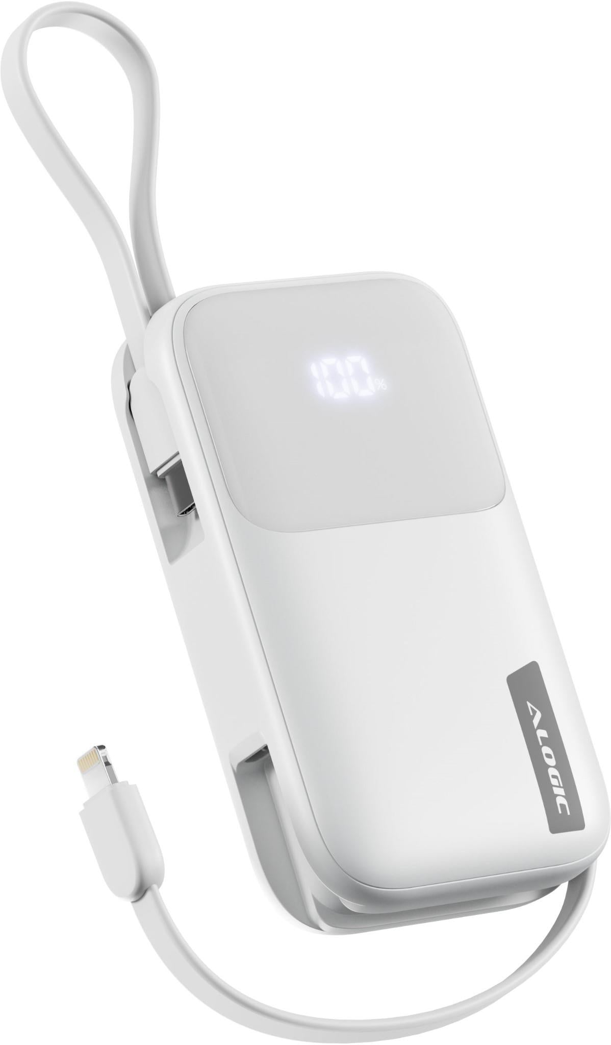ALOGIC 10K 20W Tandem Powerbank with USB-C & Lighting (White)