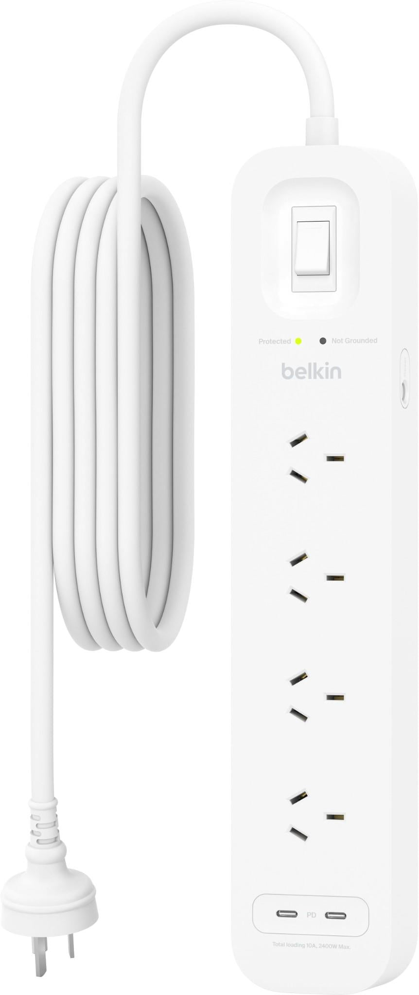 Belkin Connect 4-Outlet Surge Protector with Dual USB-C 30W