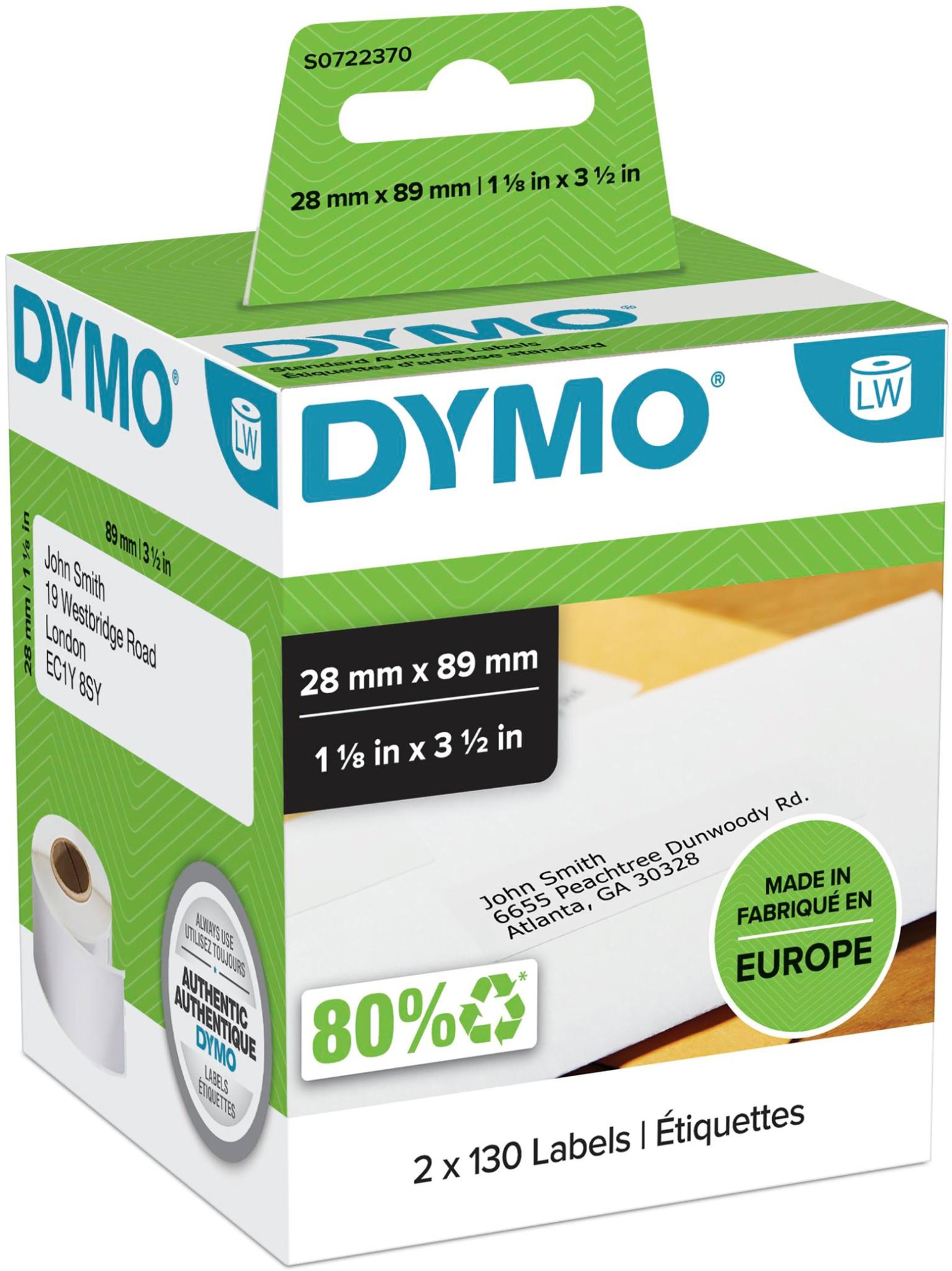 Dymo LabelWriter Standard Address Label 28 X 89 mm