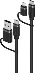 ALOGIC Elements Silicone Archer 4-in-1 100W USB 2.0 Cable 1.5m (Black)