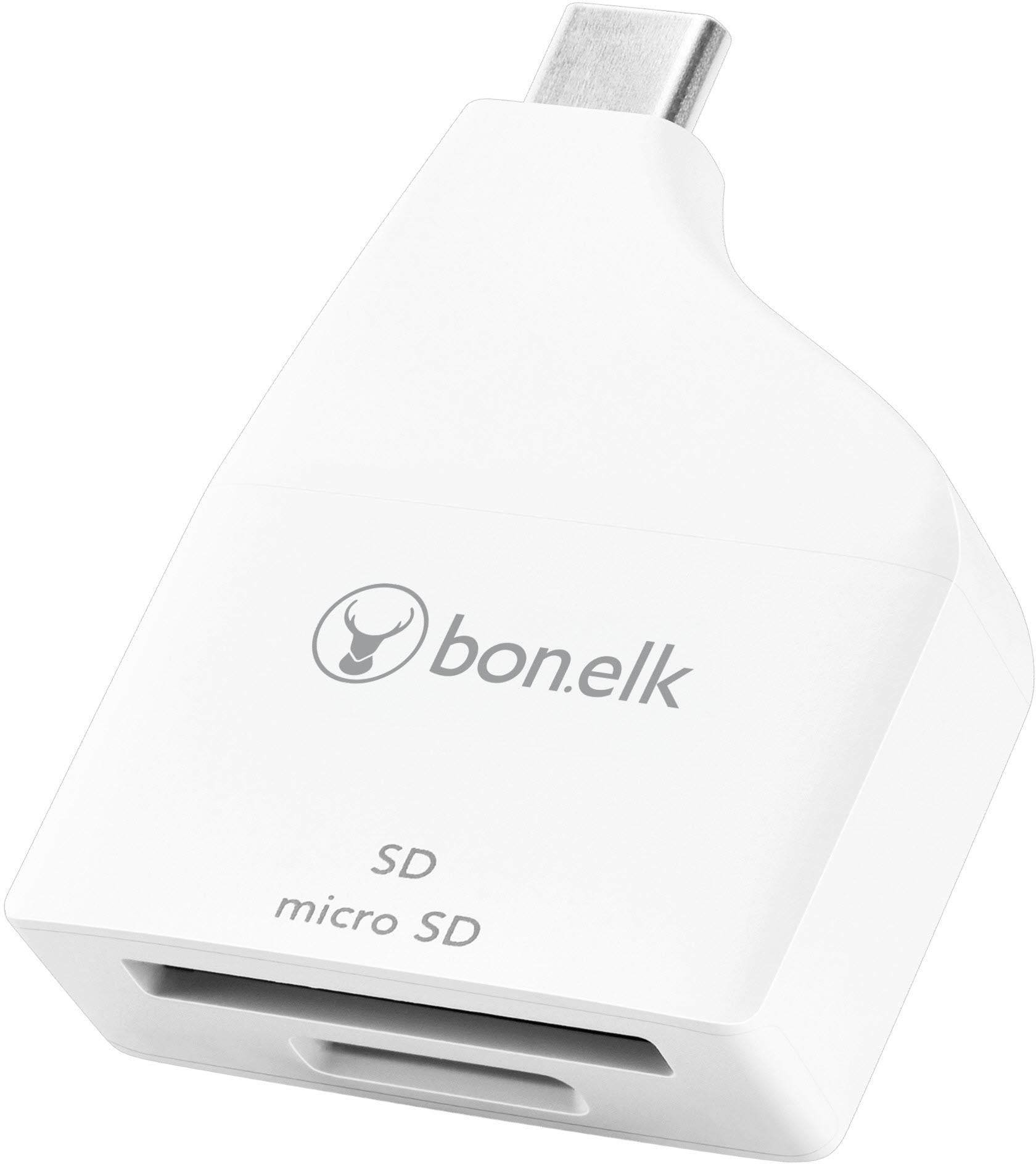 Bonelk USB-C TO MicroSD/SD Adapter (White)