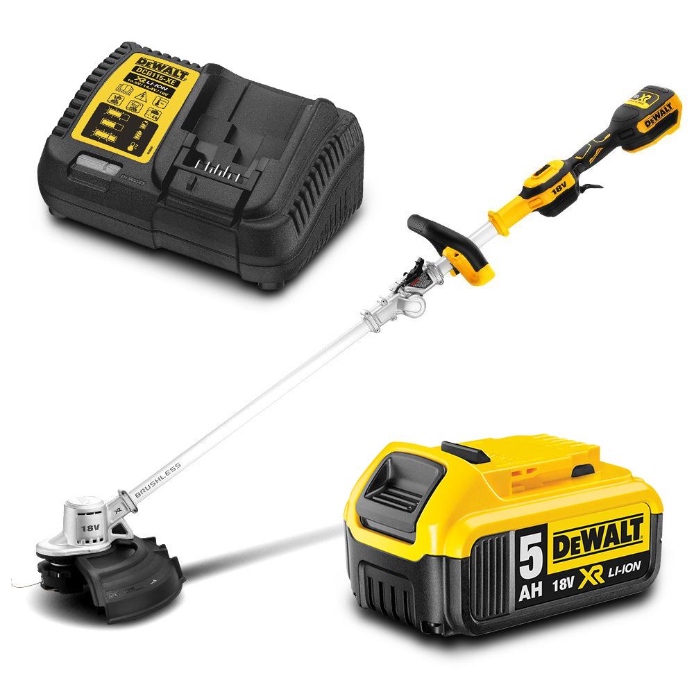 DeWalt Line Trimmer Split-Shaft BL 18V 5Ah Kit