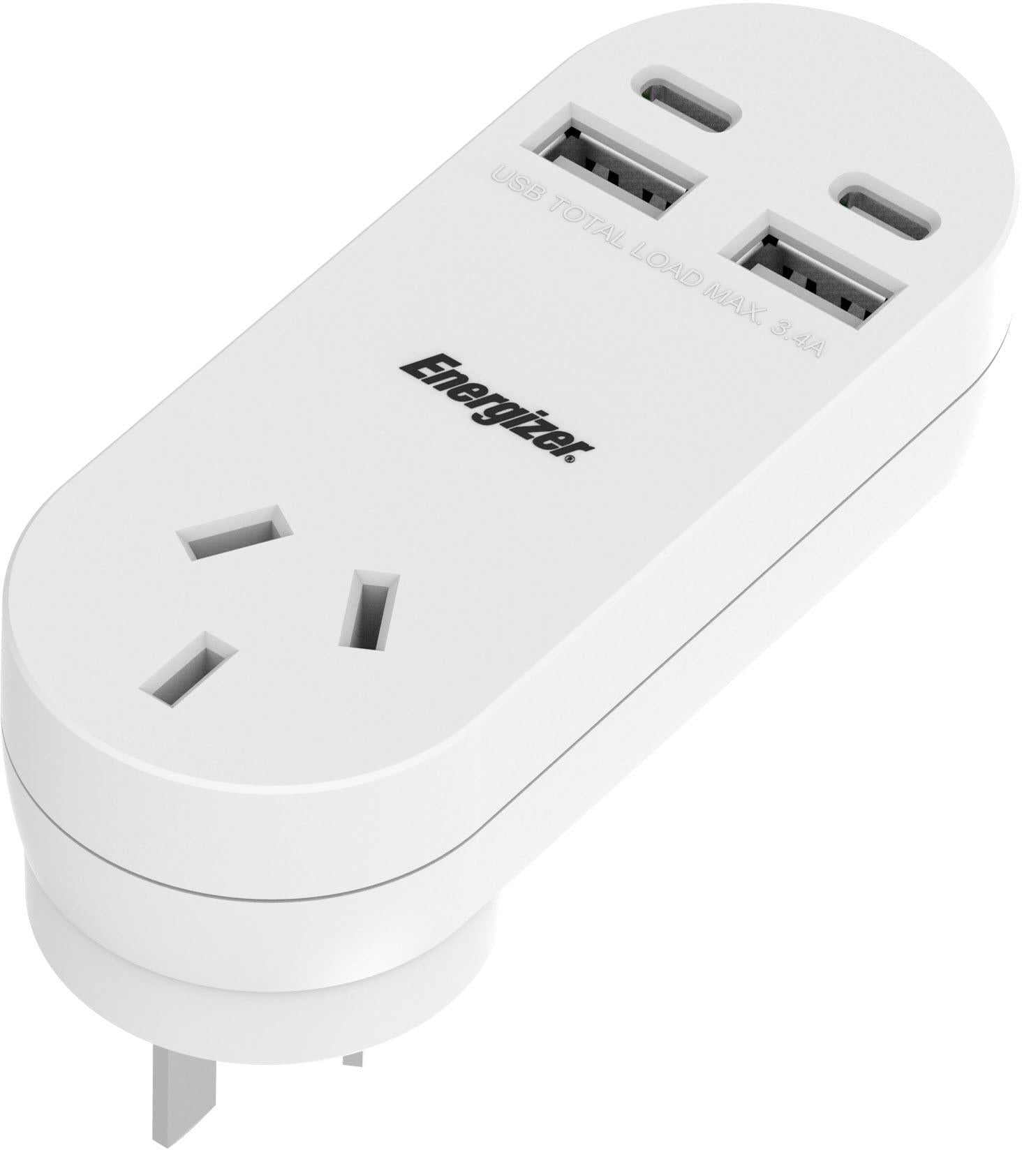 Energizer 1 Outlet Power Adapter with USB