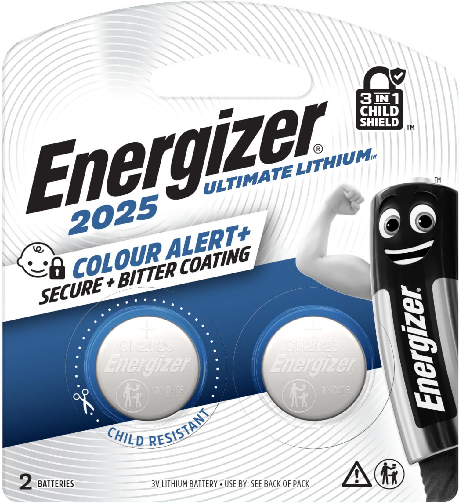 Energizer Ultimate Lithium 2025 Coin Battery (2 Pack)
