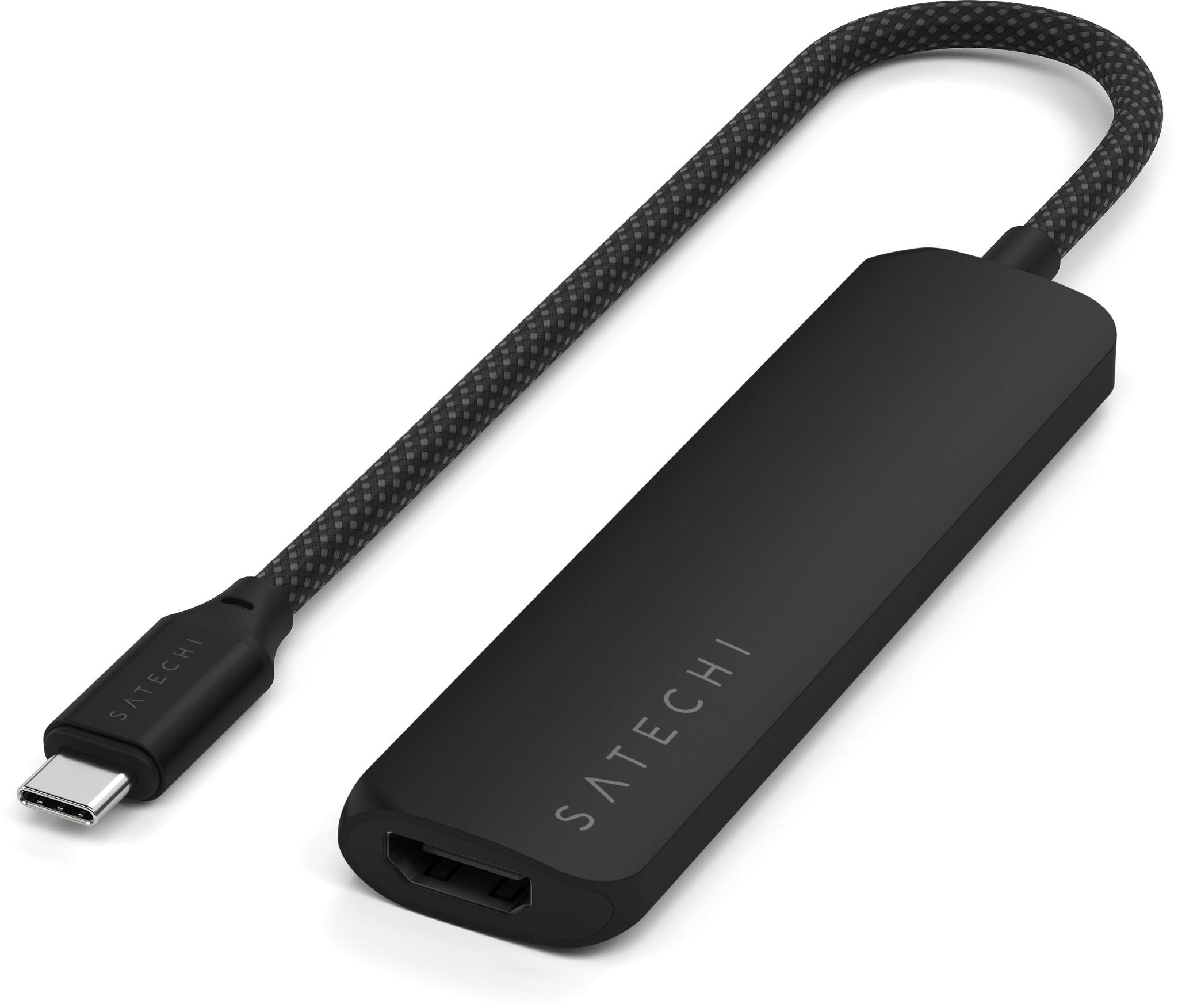 Satechi 4-in-1 USB-C Slim Multiport Adapter 4K (Black)