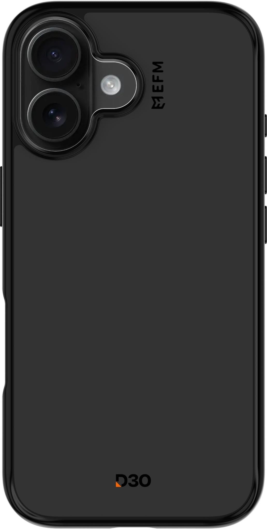 EFM Manhattan Case with D3O Bio for iPhone 16 (Black)