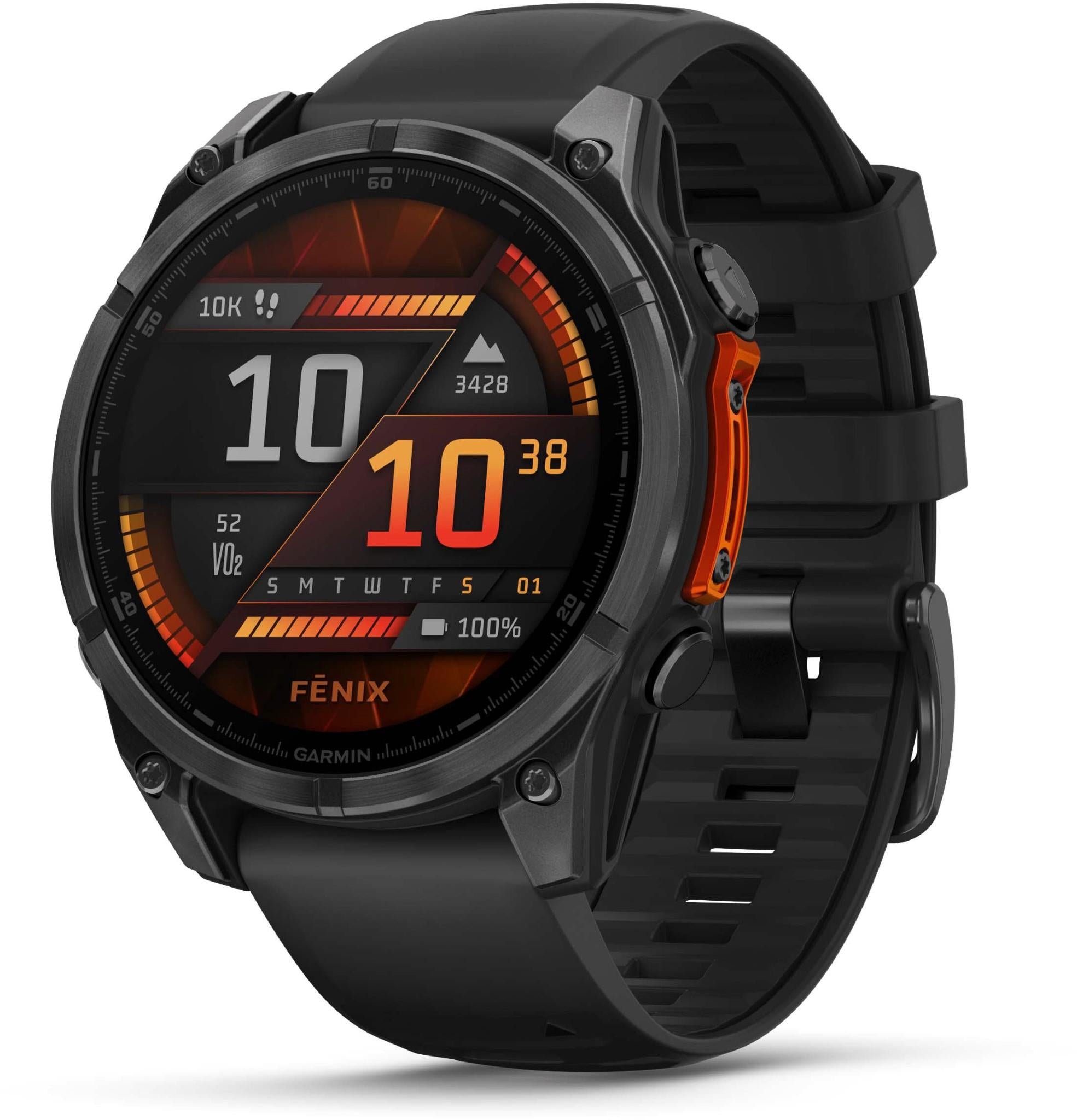 Garmin fenix® 8 47mm AMOLED Glass Slate Grey Steel with Black Band