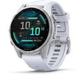 Garmin fenix® 8 43mm AMOLED Glass Bare Stainless Steel with Whitestone Band
