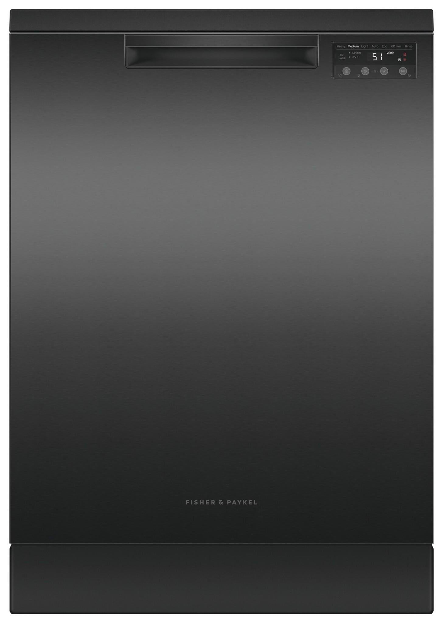 Fisher & Paykel DW60FC1B2 15-Place Setting Freestanding Dishwasher (Black Stainless Steel)