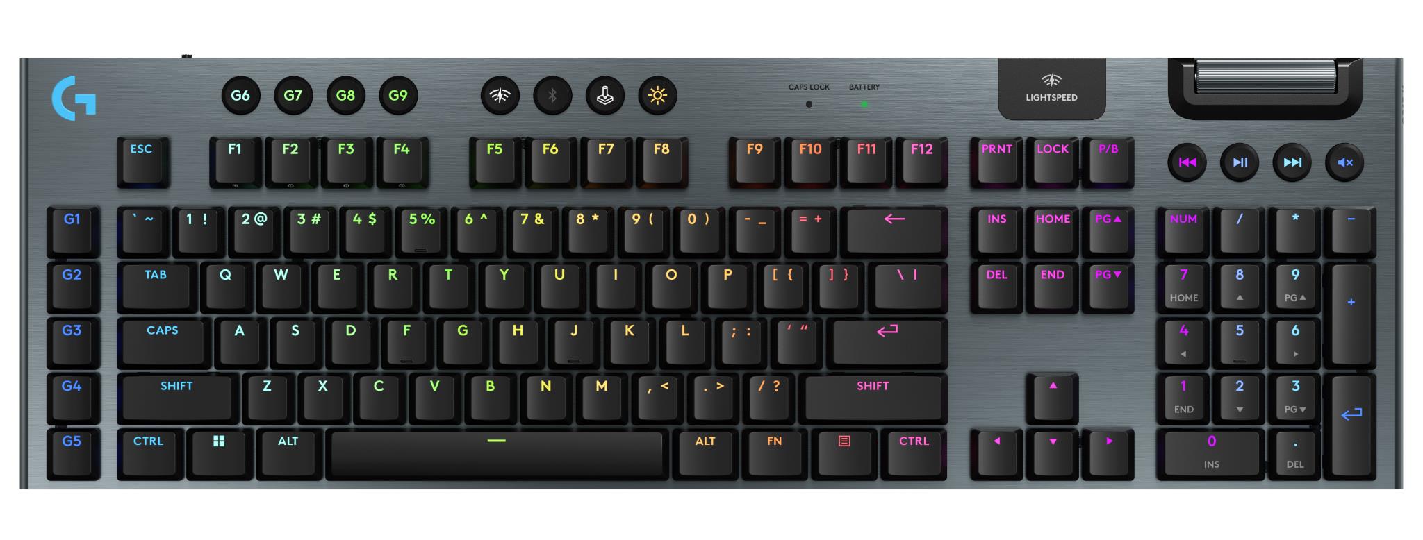 Logitech G915 X LIGHTSPEED Low-Profile Wireless Gaming Keyboard (Black)