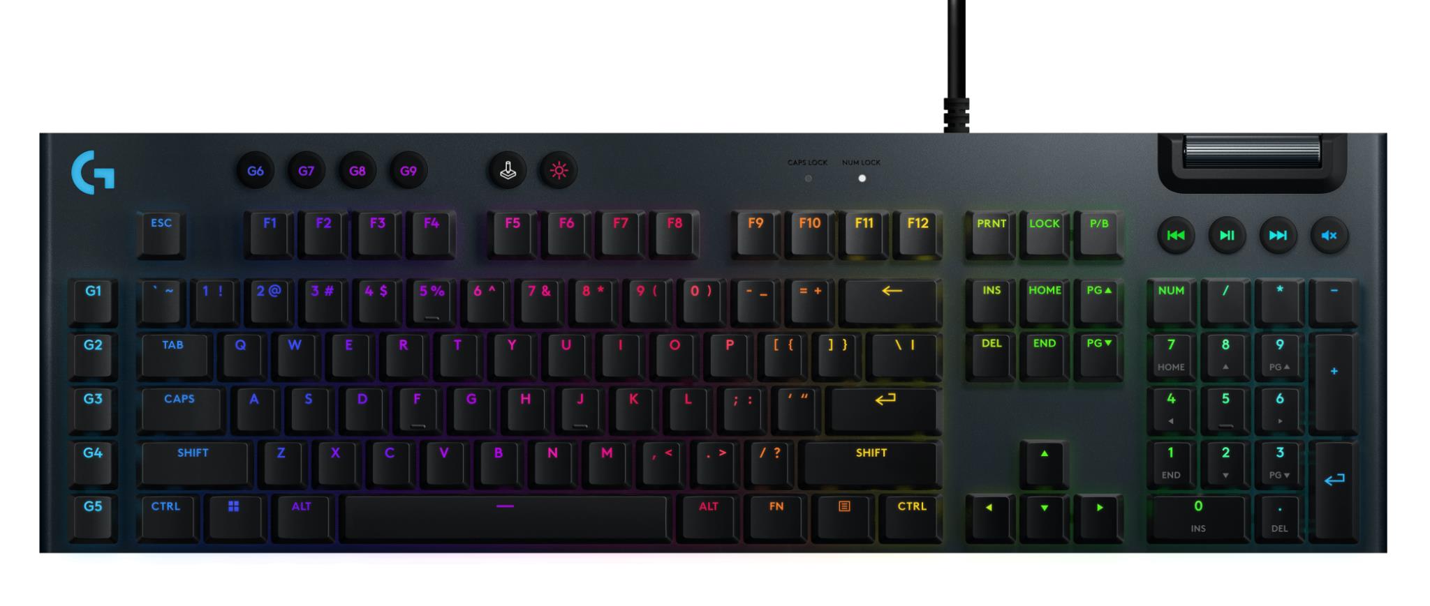 Logitech G915 X Low-Profile Wired Gaming Keyboard (Black)