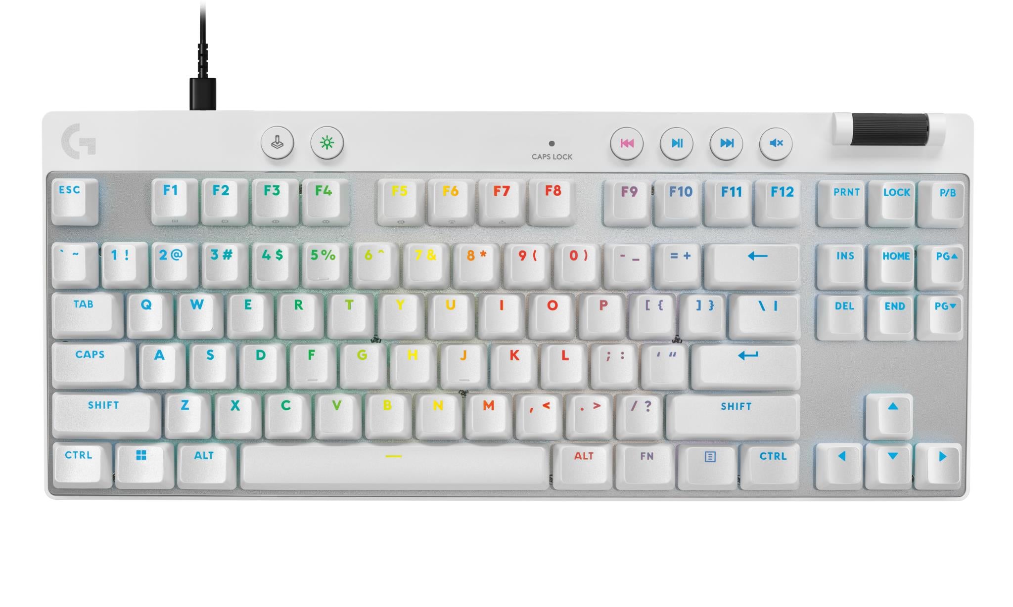 Logitech G PRO X TKL RAPID Tenkeyless Gaming Keyboard with Magnetic Analog Switches (White)