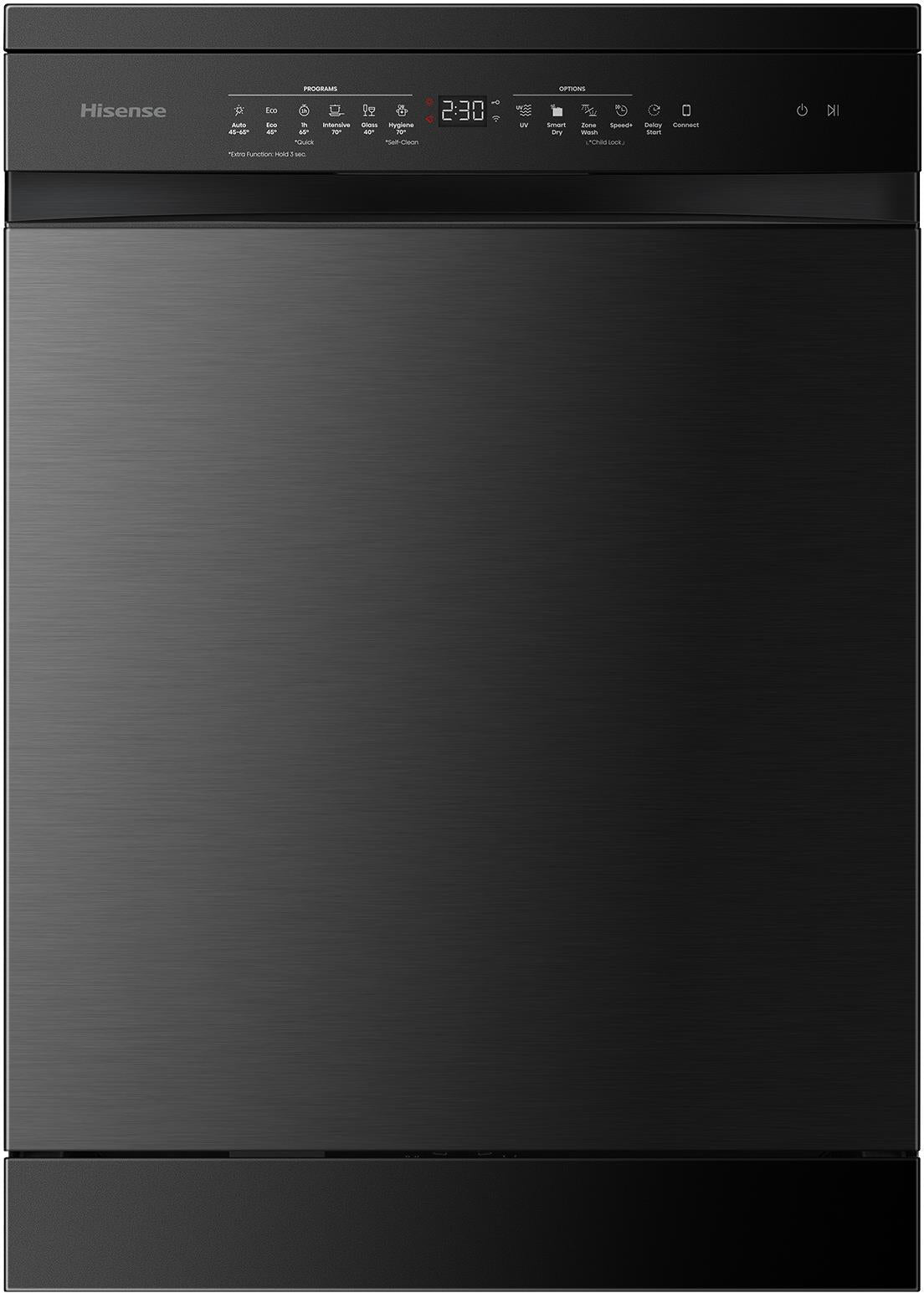 Hisense HSAP16FB 16-Place Setting Freestanding Dishwasher (Black Steel)