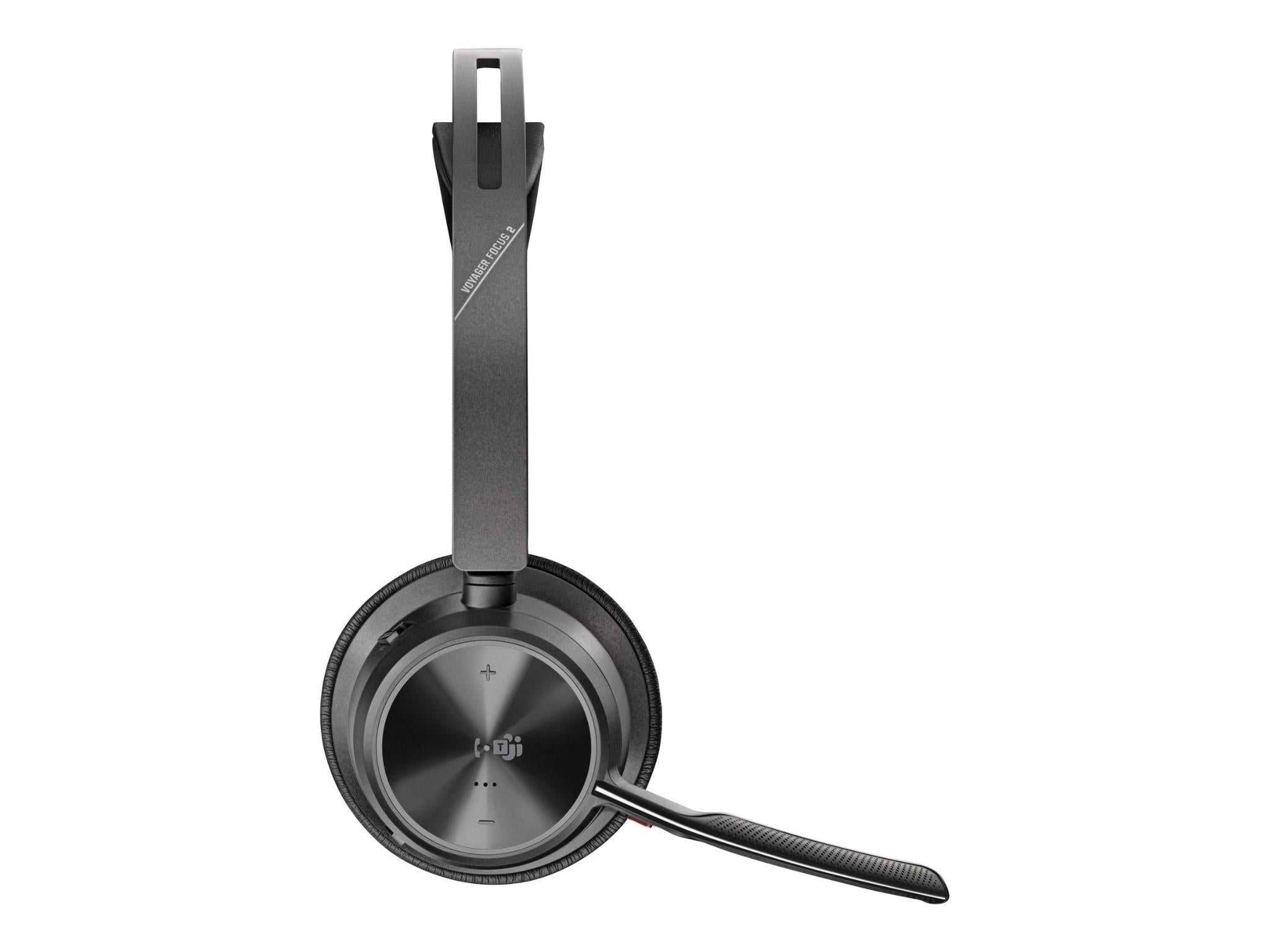 HP 9T9J6AA Poly Voyager Focus 2 MS Stereo Headset +USB-C/A Adapter +Charging Stand