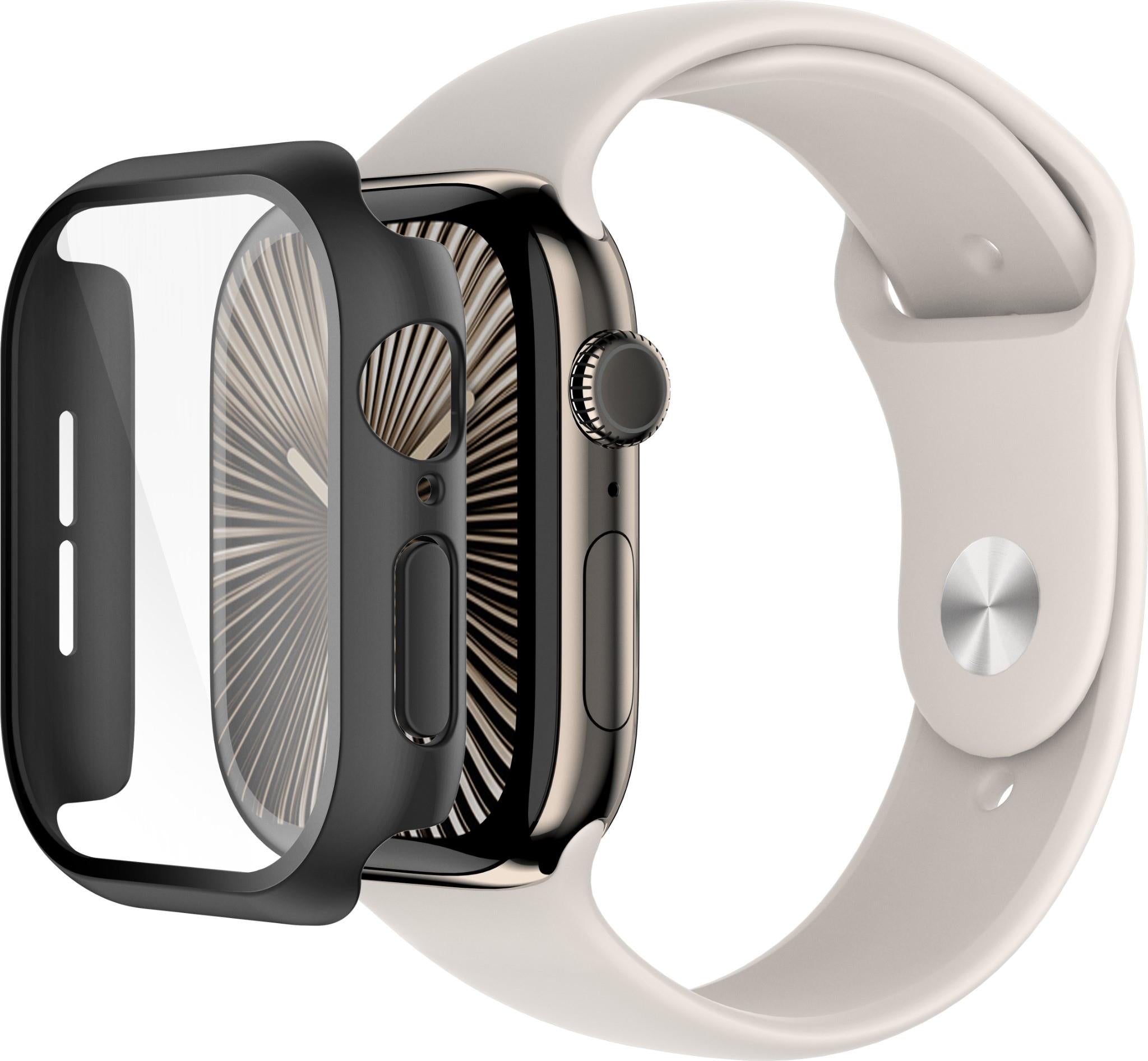 Belkin ScreenForce TemperedCurve 2-in-1 Screen Protector for Apple Watch Series 10 46mm (Black)