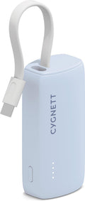 Cygnett Charge Connect 5K Power Bank with Integrated USB-C Cable (Blue)