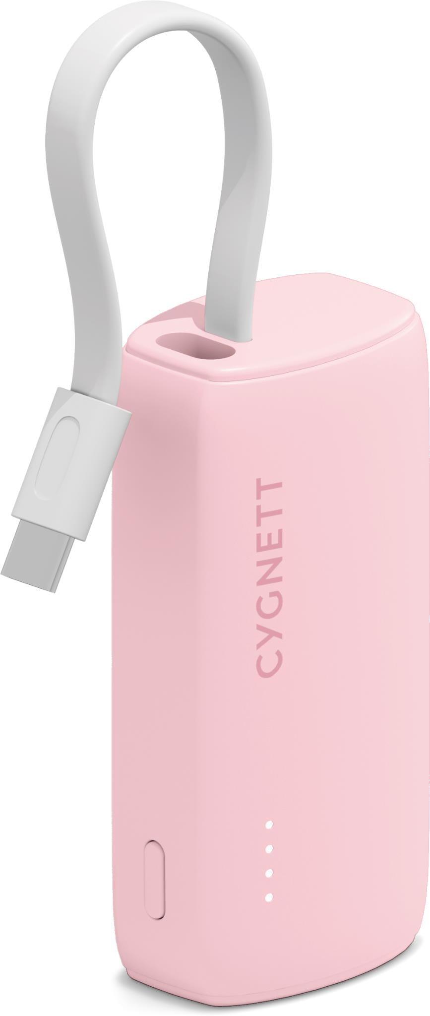 Cygnett Charge Connect 5K Power Bank with Integrated USB-C Cable (Pink)
