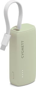 Cygnett Charge Connect 5K Power Bank with Integrated USB-C Cable (Green)