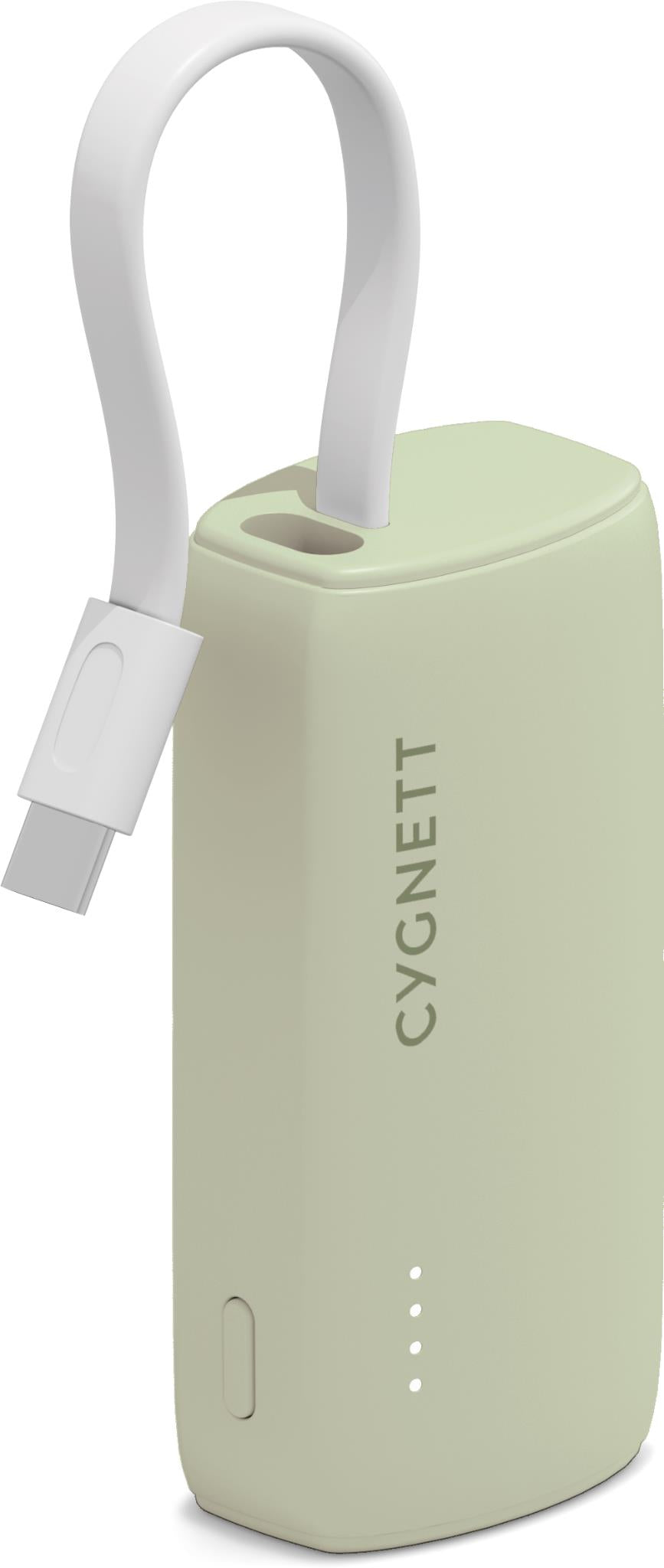 Cygnett Charge Connect 5K Power Bank with Integrated USB-C Cable (Green)