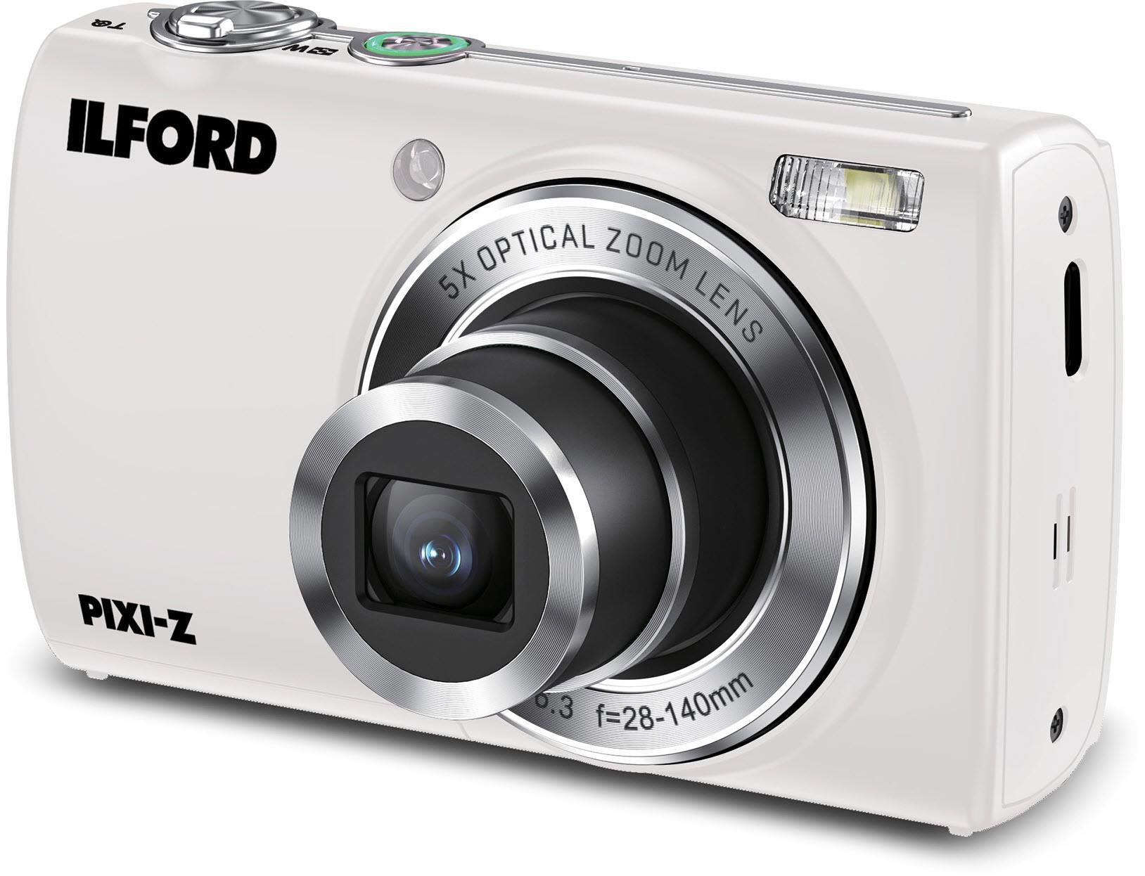 Ilford PIXI-Z 5x Zoom Digital Compact Camera (White)