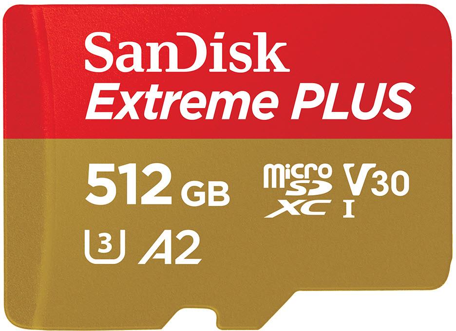 Sandisk Extreme PLUS MicroSDXC 512GB 200MB/s Memory Card