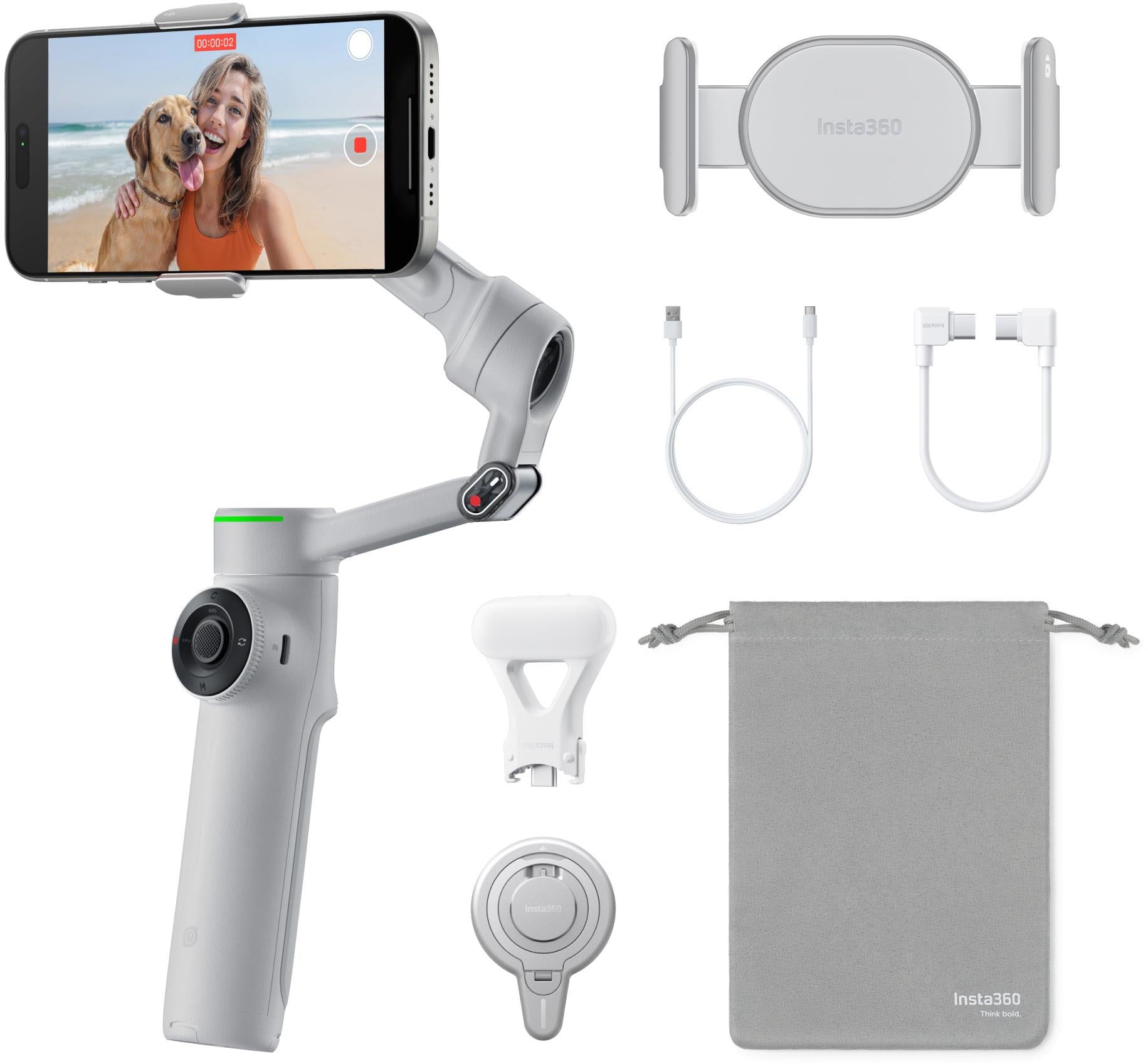 Insta360 Flow 2 Pro Creator Bundle (Stone Grey)